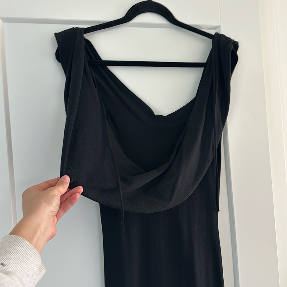 Scoop back midi dress slinky material
